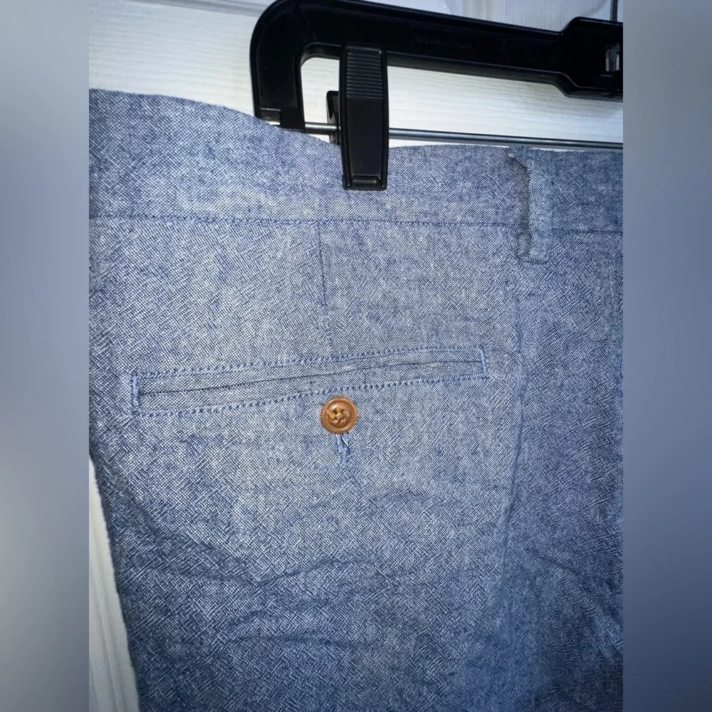 J. Crew Men’s 35 Rivington 10” Blue Chambray Chino Shorts 35W Classic